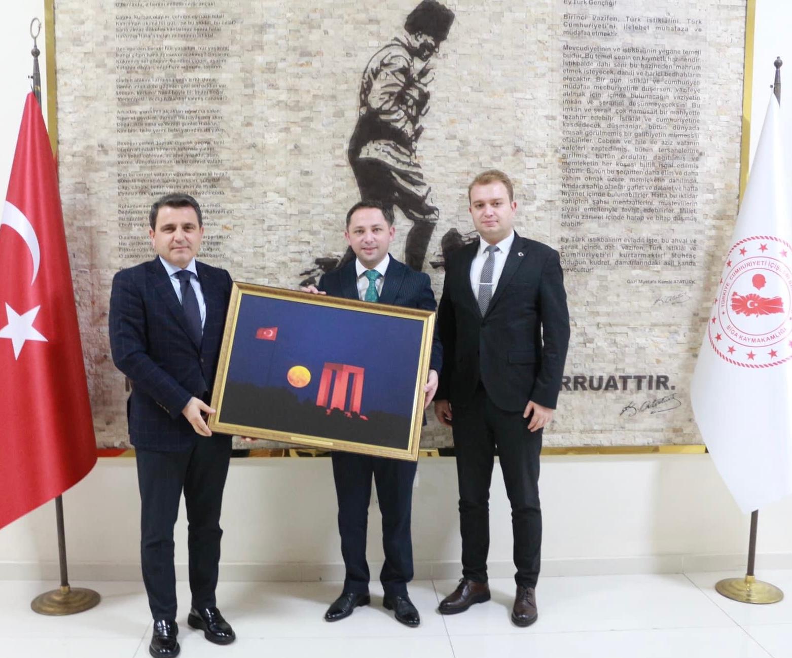 ALAN BAŞKANINDAN BİGA KAYMAKAMIMA ZİYARET