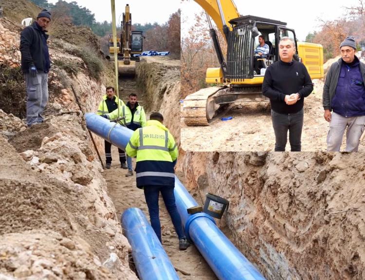 HURMAKÖY’DEN ÇAN’A HAYAT VEREN ANA SU İSALE HATTI YENİLENİYOR