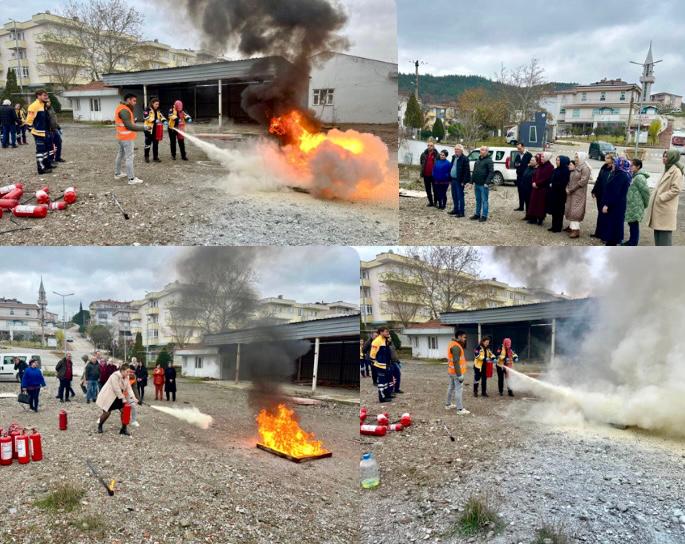 ÇAN İLÇE SAĞLIK MÜDÜRLÜĞÜNDEN YANGIN SÖNDÜRME TATBİKATI