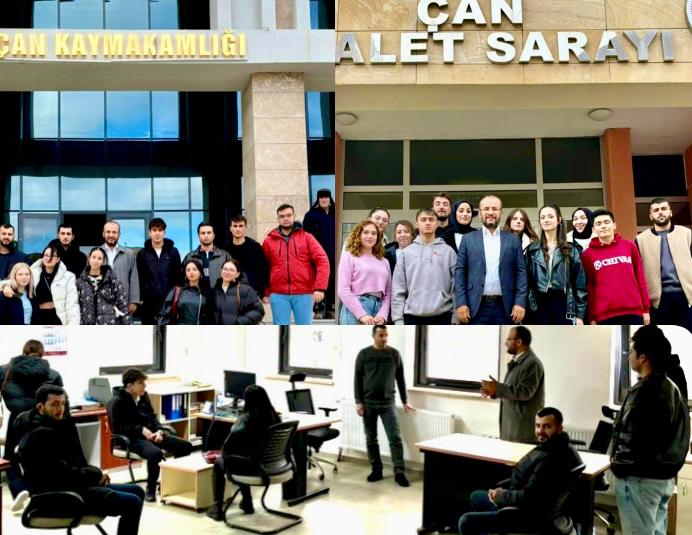 YÜKSEKOKUL ÖĞRENCİLERİNDEN ADLİYE İLE MAL MÜDÜRLÜĞÜ’NE TEKNİK GEZİ