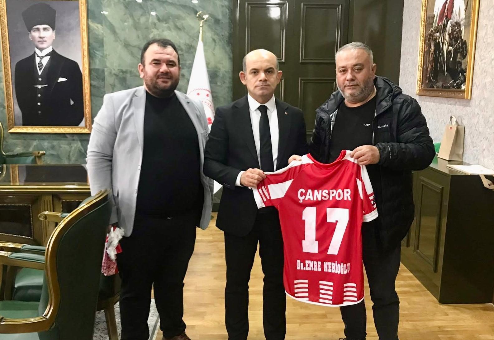 ÇANSPOR BAŞKANINDAN ÇAN KAYMAKAMINA ZİYARET VE DAVET