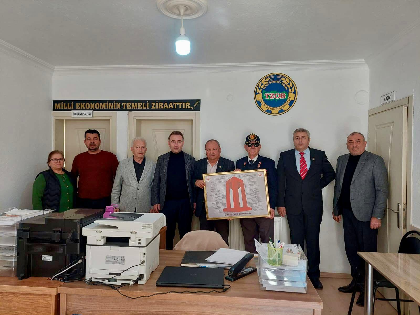 ŞEHİT VE GAZİLER DERNEĞİNDEN ÇAN ZİRAAT ODASINA ZİYARET