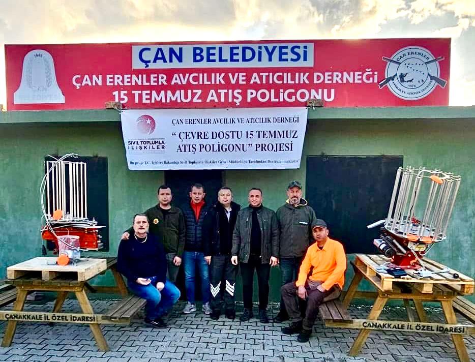 ÇAN AVCILARINA BAKANLIK DESTEKLİ ÇEVRE DOSTU ATIŞ POLİGONU İÇİN TRAP MAKİNALARI