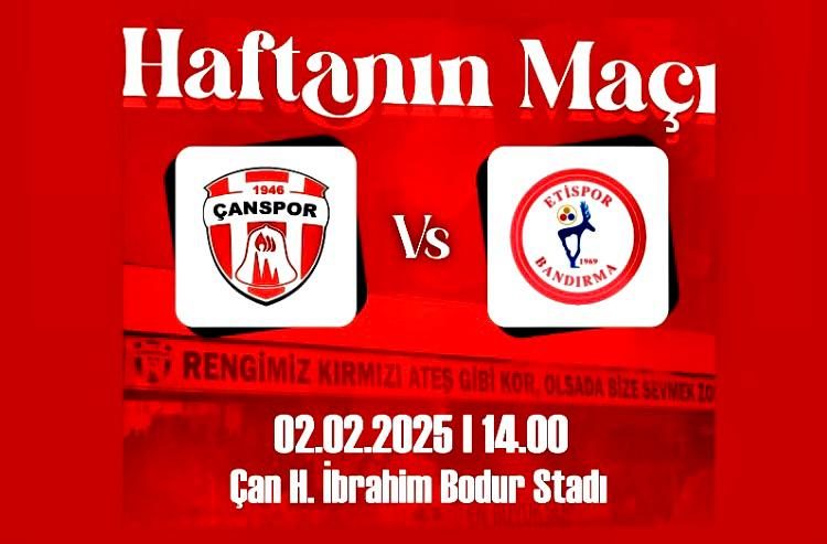 ÇANSPOR, BU HAFTA SONU KENDİ SAHASINDA ETİ MADEN ETİSPOR’U KONUK EDECEK