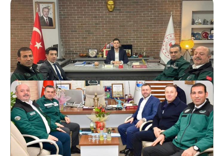 DSİ BÖLGE MÜDÜRÜNDEN EZİNE KAYMAKAMI İLE EZİNE BELEDİYE BAŞKANINA ZİYARET