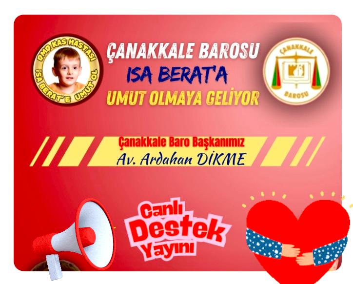 BARO BAŞKANINDAN DMD HASTASI İSA BERAT İÇİN İNSTAGRAM’DA 16 OCAK PERŞEMBE GÜNÜ CANLI YAYIN