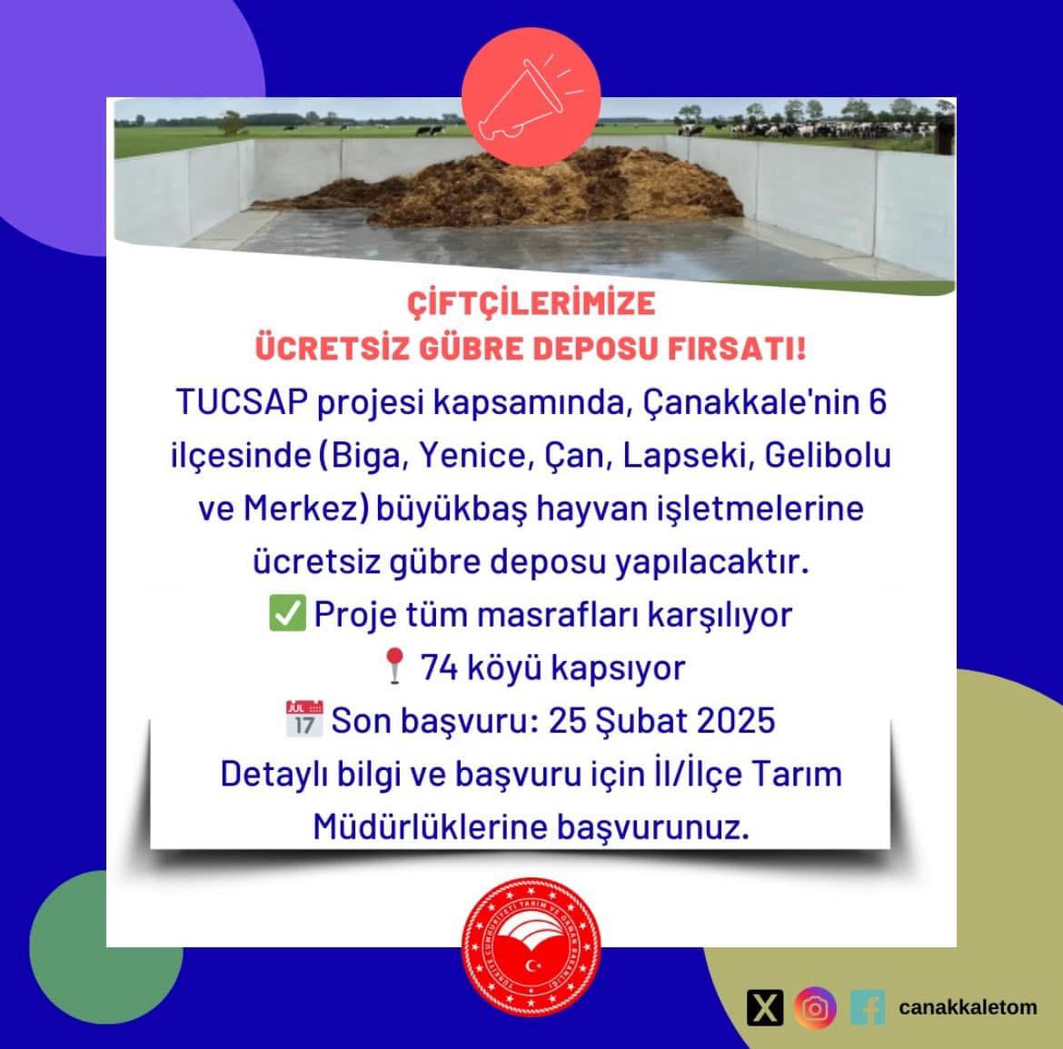 ÇİFTÇİLERE ÜCRETSİZ GÜBRE DEPOSU FIRSATI