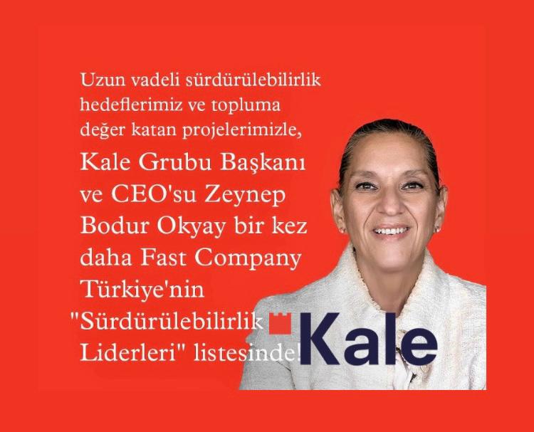 ZEYNEP BODUR OKYAY, SÜRDÜRÜLEBİLİRLİK LİDERLERİNDE SEKİZİNCİ SIRADA