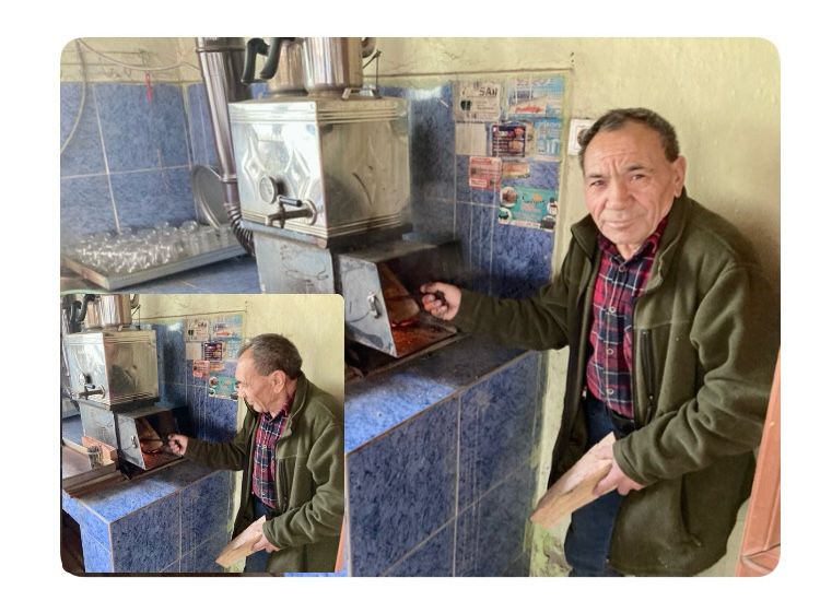 ÇİFTLİK KÖYÜNDE, ODUN ATEŞLİ KAZANDAN ÇAY KEYFİ