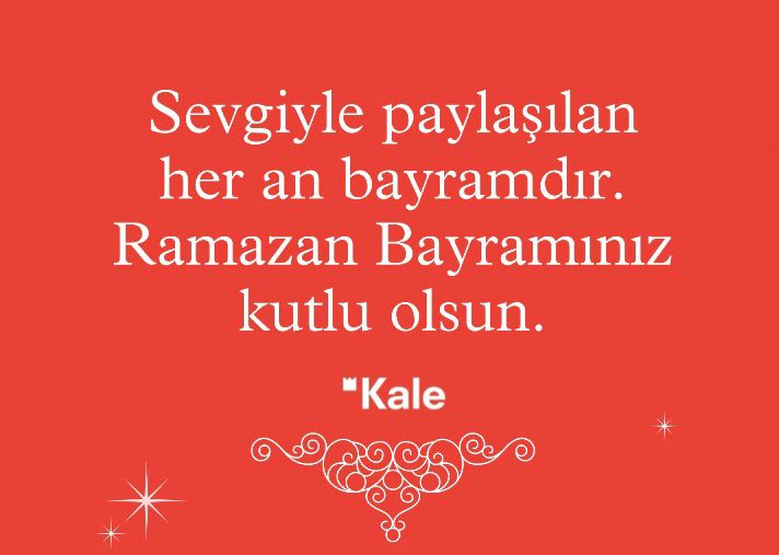 KALE GRUBU’NDAN RAMAZAN BAYRAMI KUTLAMASI