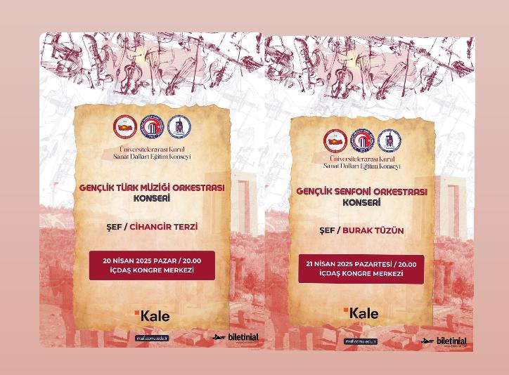 BU AKŞAM GENÇLİK TÜRK MÜZİĞİ, YARIN GENÇLİK SENFONİ ORKESTASI KONSERİ…