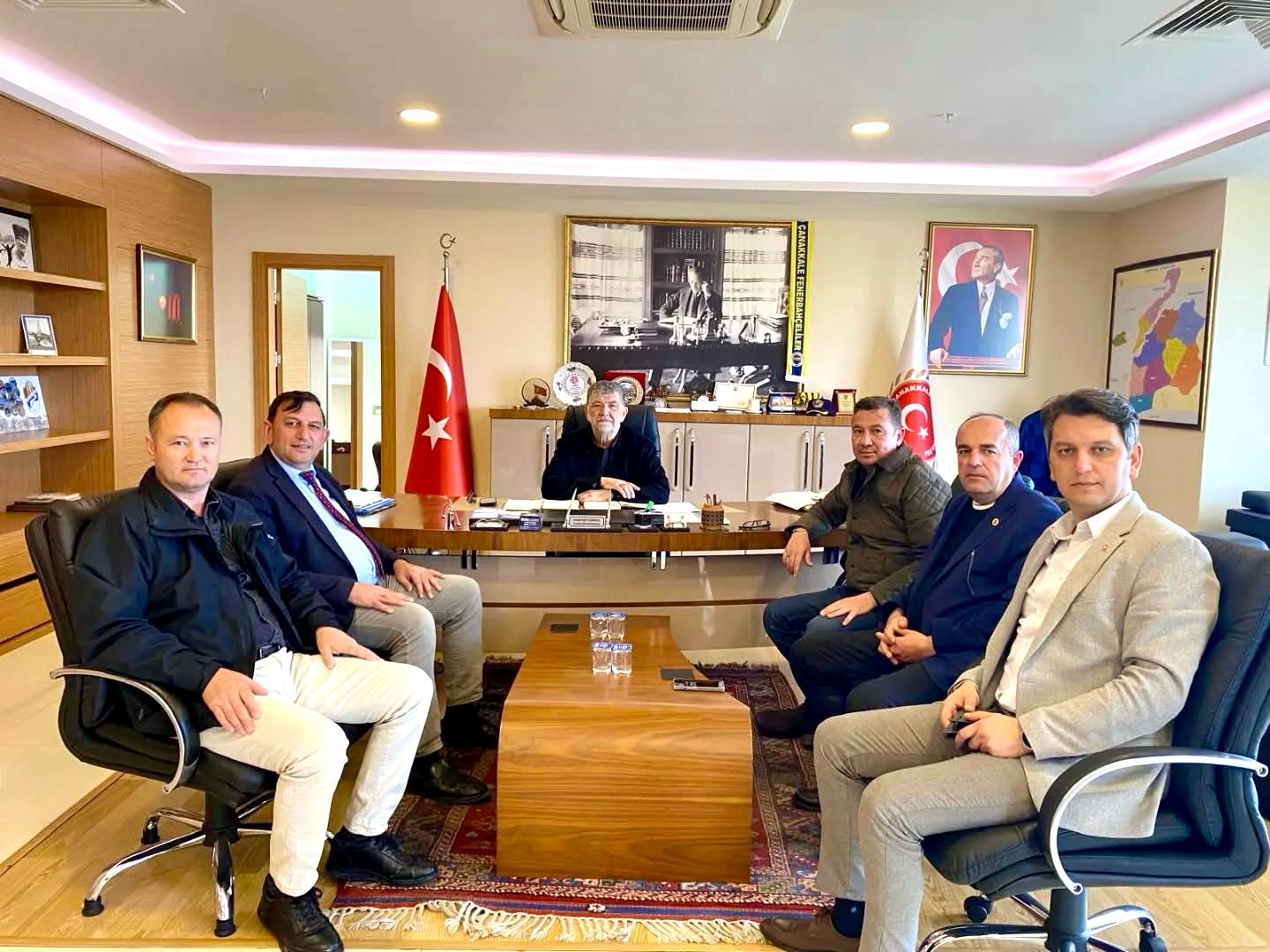 GÖKÇEADA BELEDİYE BAŞKANINDAN İL GENEL MECLİS BAŞKANINA ZİYARET