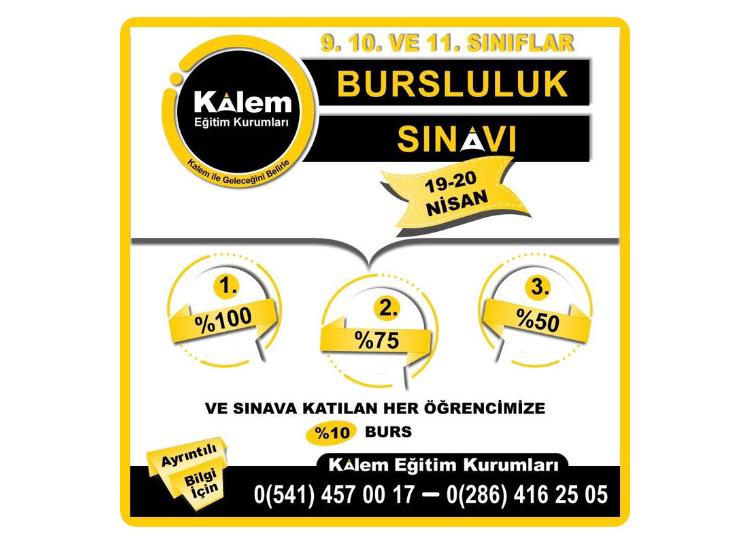 19 VE 20 NİSAN’DA LİSE 1, LİSE 2 VE LİSE 3. SINIF ÖĞRENCİLERİNE ÜCRETSİZ BURSLULUK SINAVI