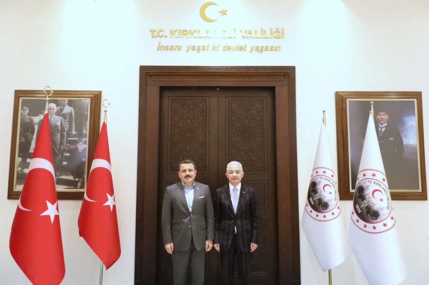 TARİHİ ALAN BAŞKANINDAN KIRKLARELİ VALİSİNE ZİYARET