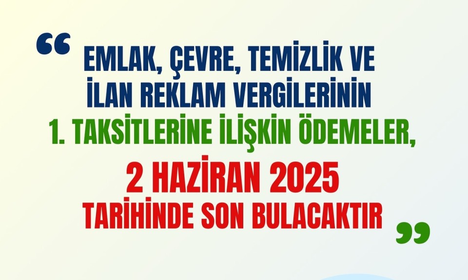 ÇAN BELEDİYESİ’NDEN VERGİ ÖDEMELERİ İÇİN ANONSLU VE SOSYAL MEDYALI HATIRLATMA