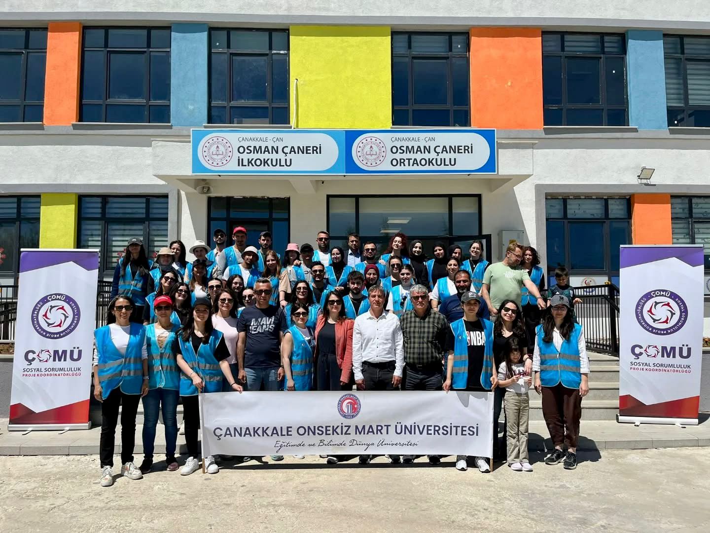 ÇAN OSMAN ÇANERİ OKUL BAHÇESİ, RENKLENDİRİLDİ