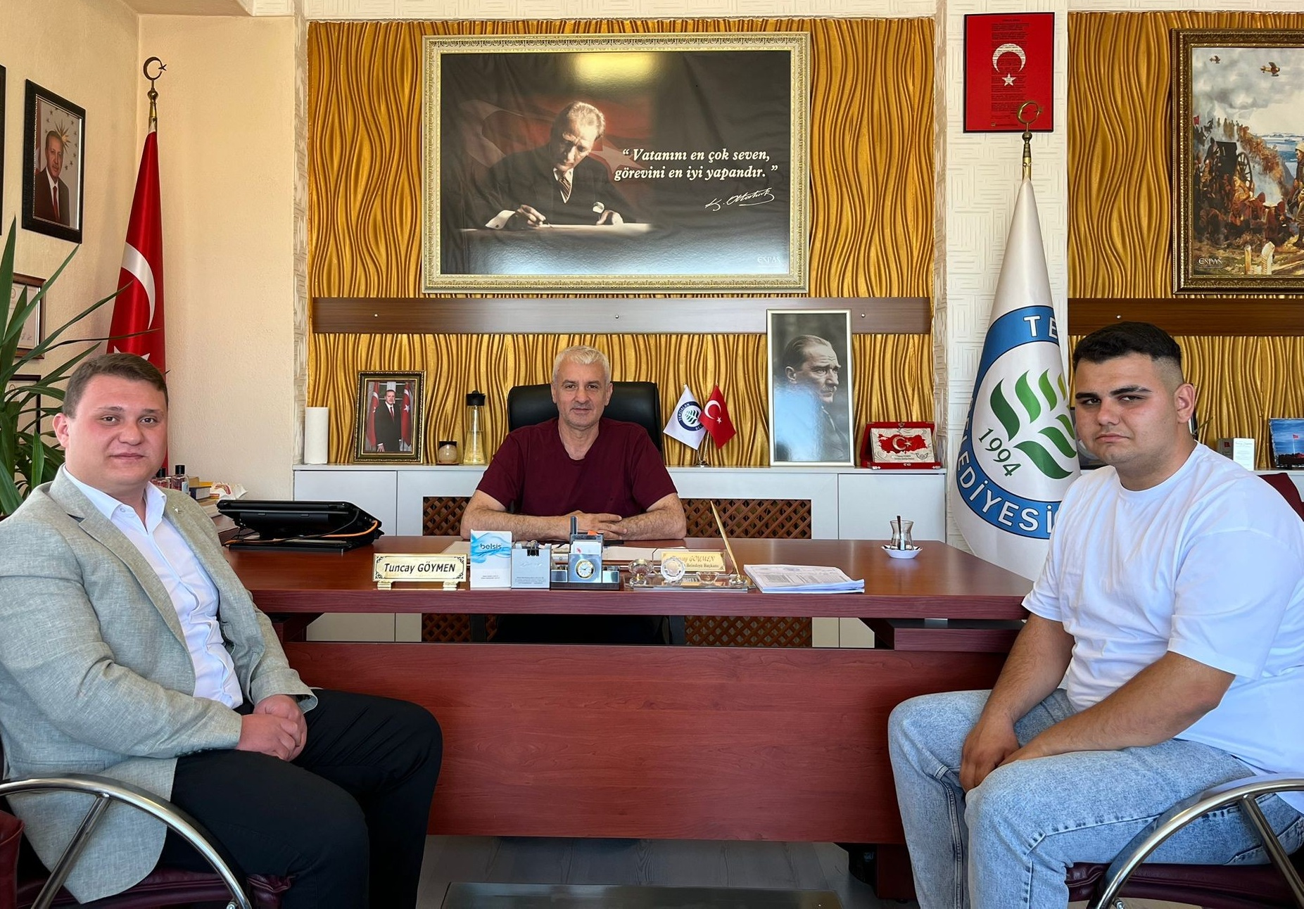 GENÇLİK KOLLARI’NDAN TERZİALAN BELEDİYE BAŞKANI GÖYMEN’E ZİYARET