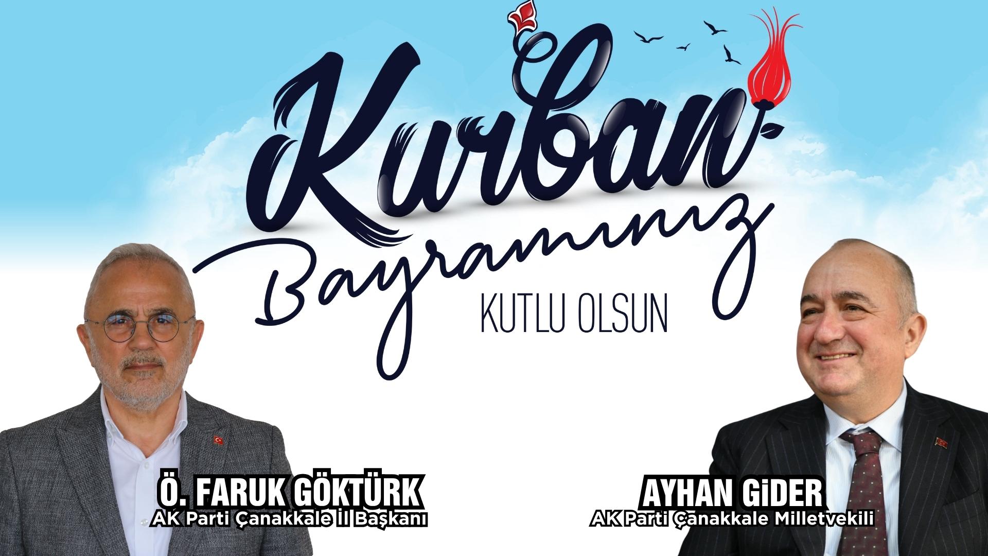 AK PARTİ İL BAŞKANI GÖKTÜRK İLE MİLLETVEKİLİ GİDER’DEN KURBAN BAYRAMI KUTLAMASI