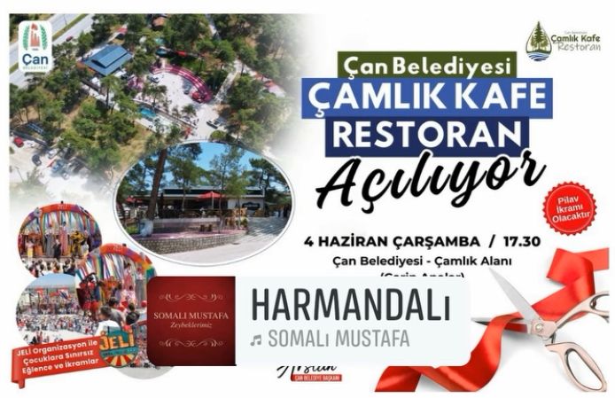 ÇAN BELEDİYESİ ÇAMLIK KAFE RESTORAN BUGÜN AÇILIYOR
