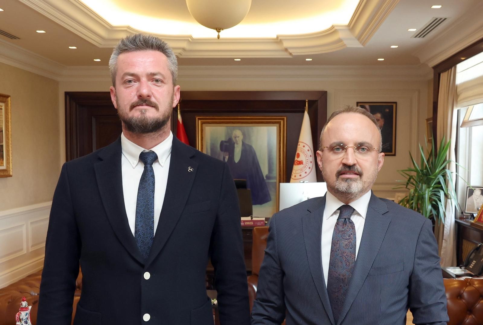 TURAN, MHP MERKEZ İLÇE BAŞKANI ALPARSLAN ÇELİK’İ AĞIRLADI