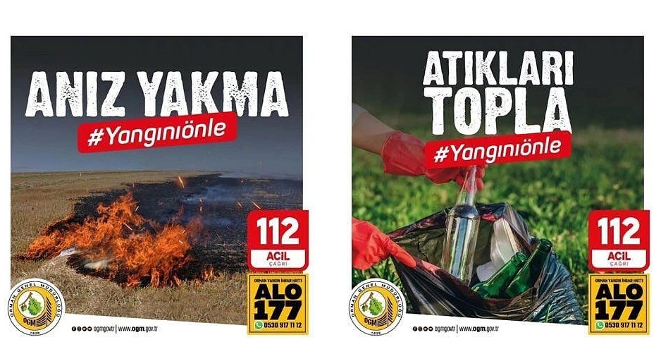 BROŞÜRLÜ ORMAN YANGINI TEHLİKESİ UYARISI