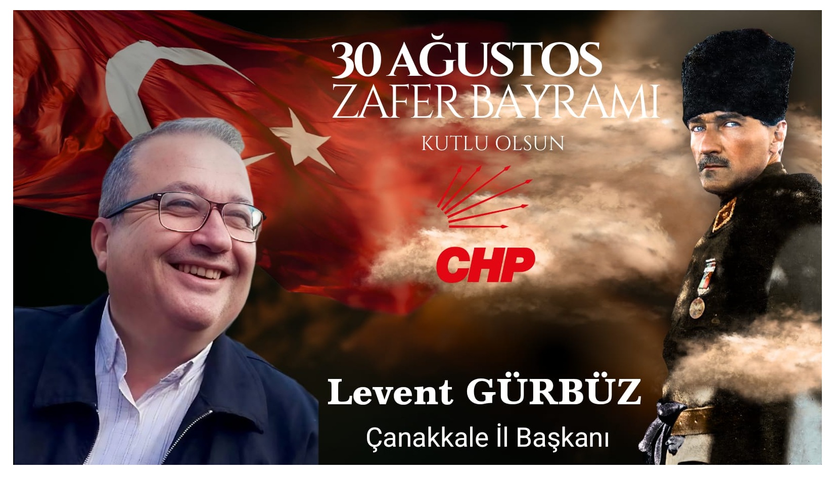 CHP ÇANAKKALE İL BAŞKANINDAN 30 AĞUSTOS ZAFER BAYRAMI KUTLAMA MESAJI