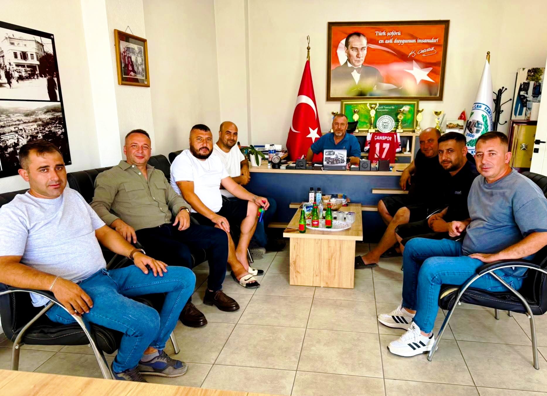 AVCILIK VE ATICILIK KULÜBÜ BAŞKANINDAN KAMYONCULAR KOOPERATİFİNE ZİYARET