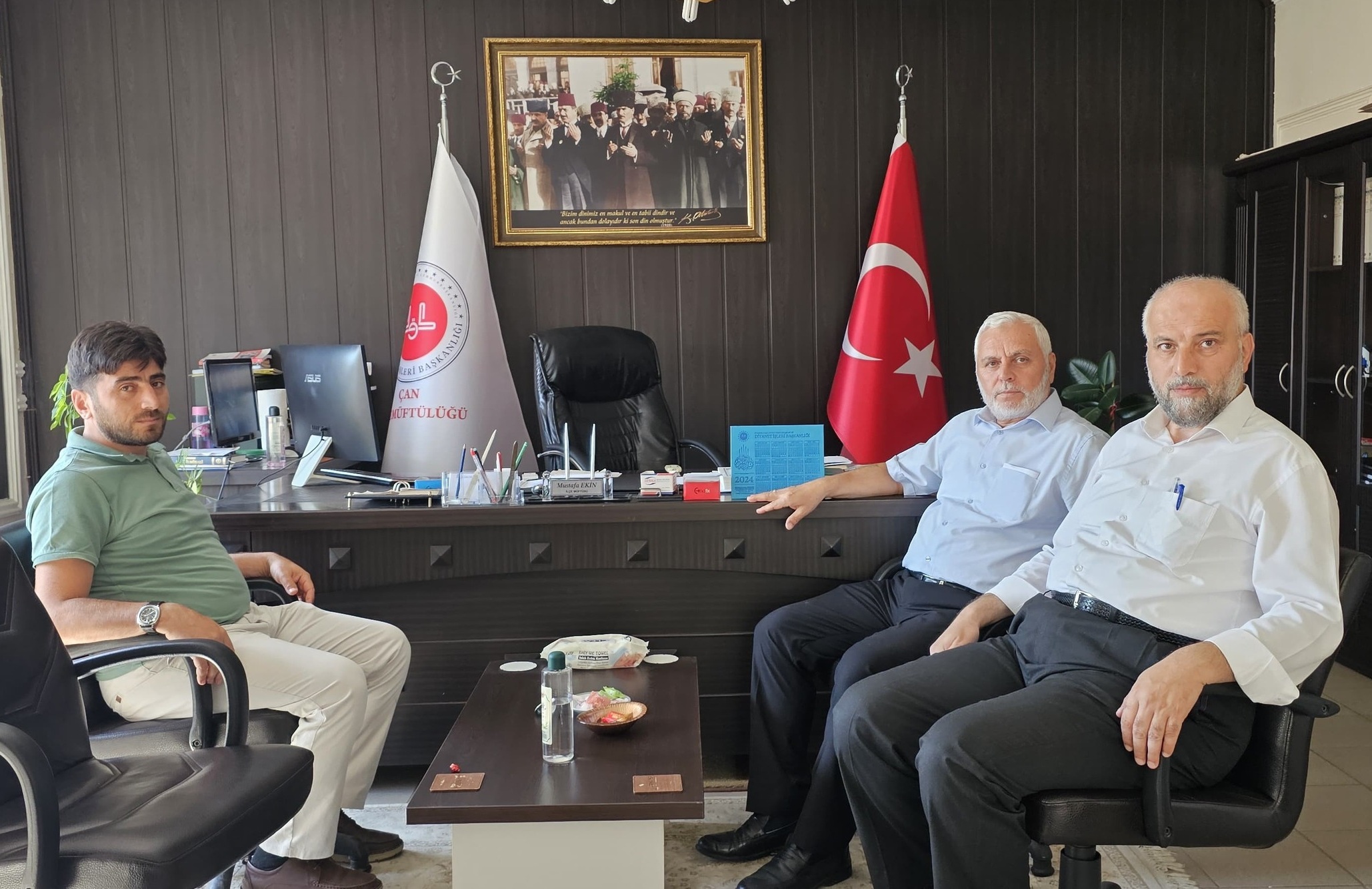 BİGA VE YENİCE MÜFTÜLERİNDEN ÇAN MÜFTÜSÜNE VEDA ZİYARETİ