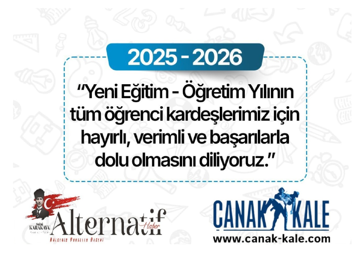 KURUCUMUZ GAZETECİ SABRİ KARAKAYA’DAN YENİ EĞİTİM-ÖĞRETİM YILI BAŞLAMASI NEDENİYLE MESAJ
