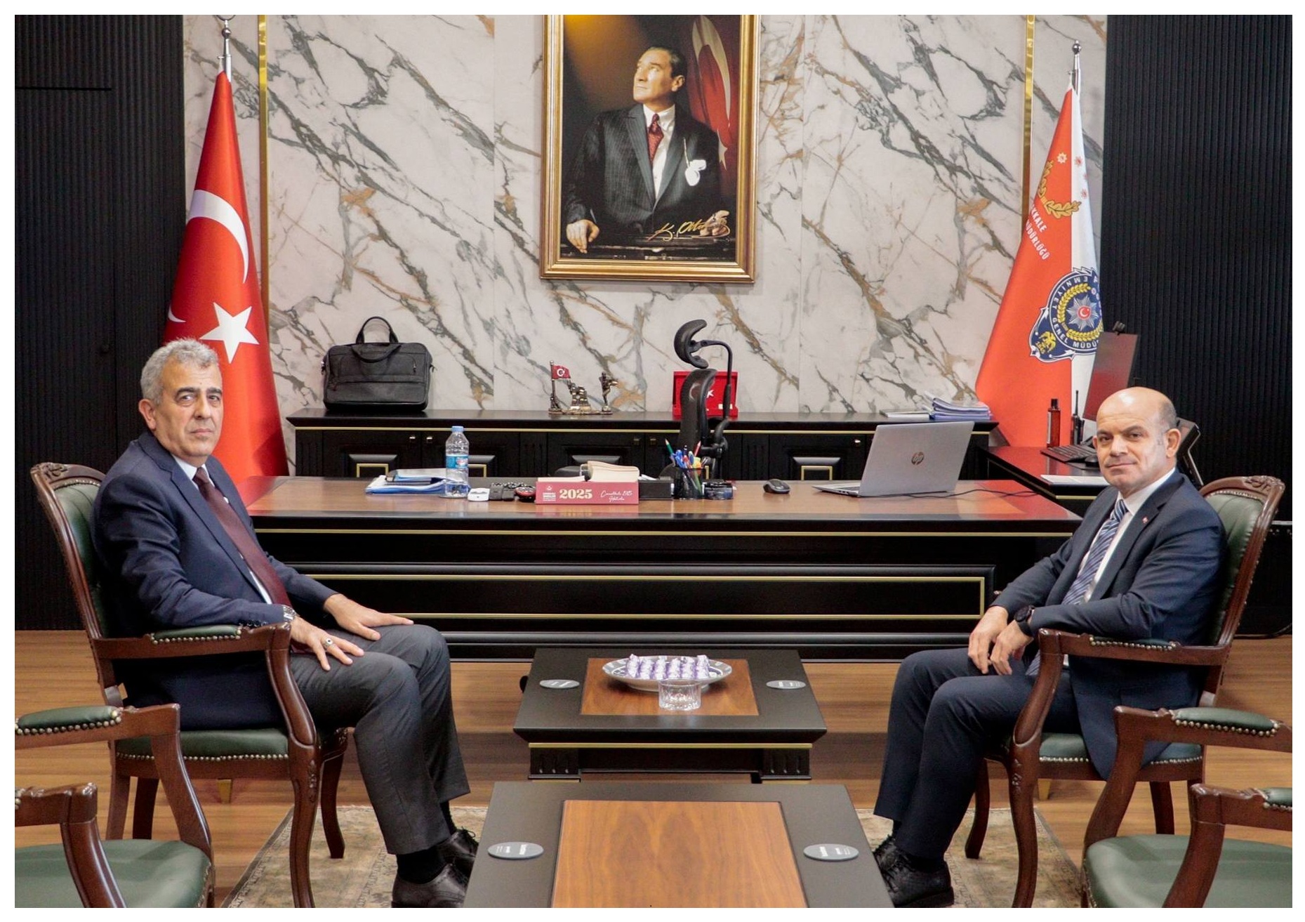 ÇAN KAYMAKAMINDAN İL EMNİYET MÜDÜRÜ İLE İL JANDARMA KOMUTANINA ZİYARET