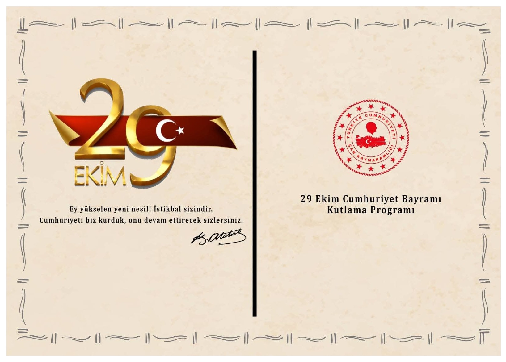 CUMHURİYET’İN 102.YILI ÇAN’DA DA TÖRENLERLE KUTLANACAK