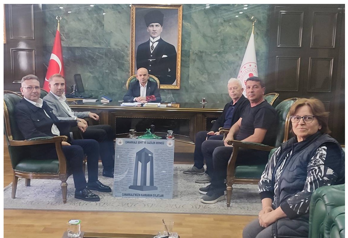 ŞEHİT VE GAZİLER VAKFINDAN ÇAN KAYMAKAMINA ZİYARET