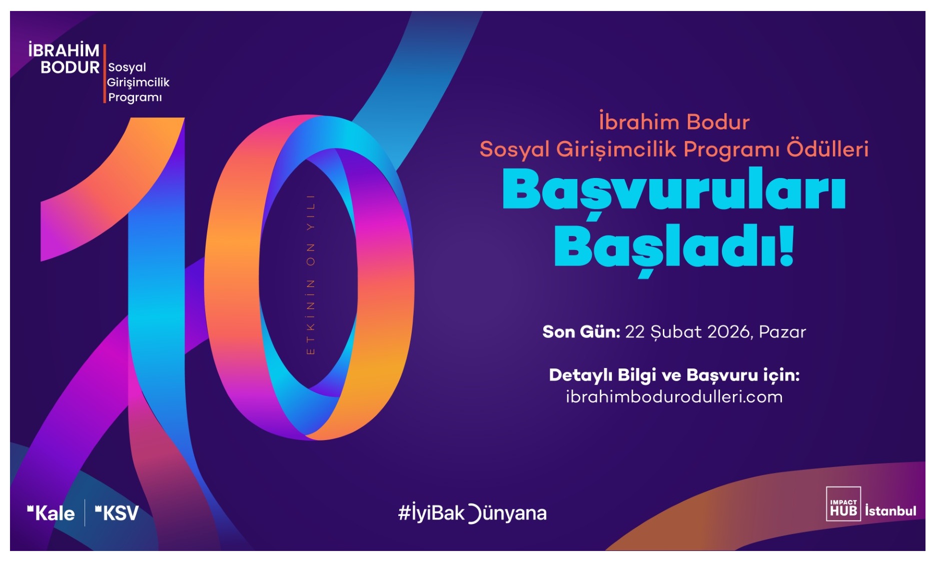 İBRAHİM BODUR SOSYAL GİRİŞİMCİLİK PROGRAMI’NIN 10. YILINDA BAŞVURULAR BAŞLADI