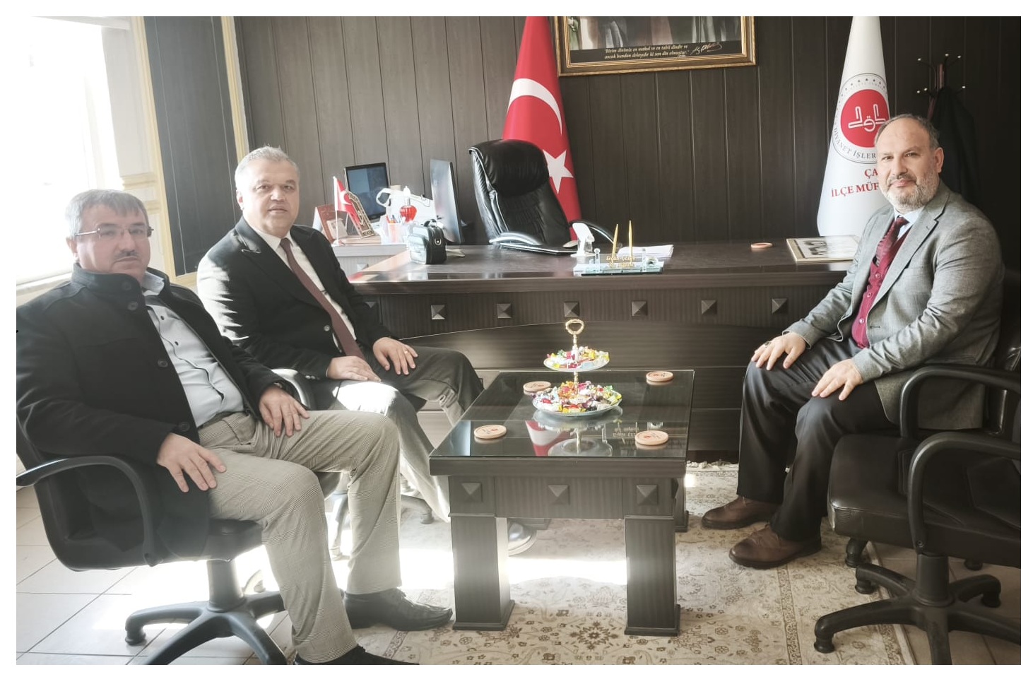 BAŞKANDAN ÇAN İLÇE MÜFTÜSÜNE HAYIRLI OLSUN ZİYARETİ