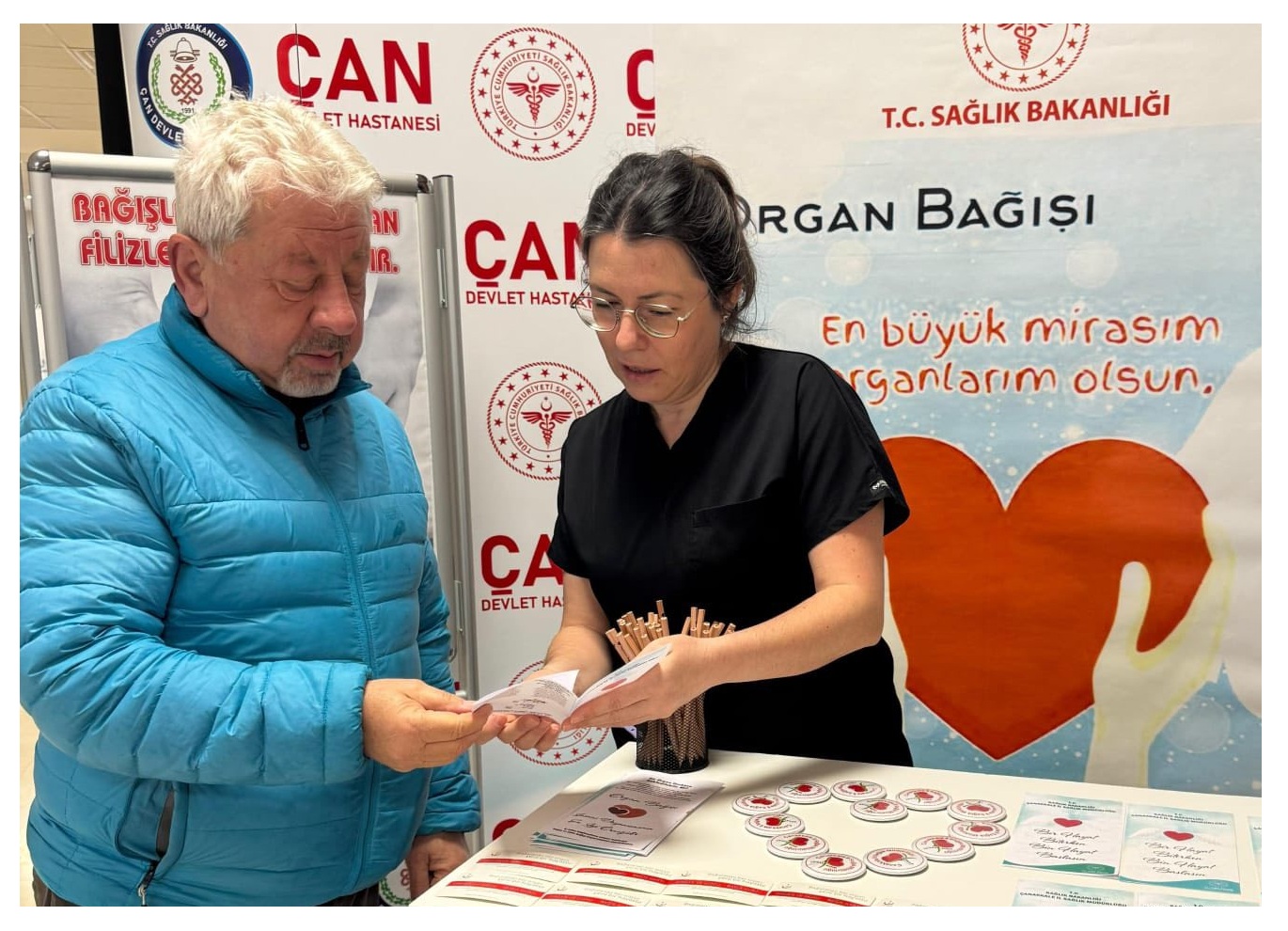 ÇAN DEVLET HASTANESİ’NDE ORGAN VE DOKU BAĞIŞI STANDI