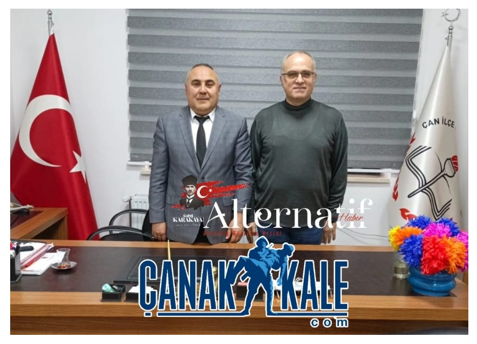KURUCUMUZ GAZETECİ SABRİ KARAKAYA’DAN ÇAN İLÇE MİLLİ EĞİTİM MÜDÜRÜNE ZİYARET