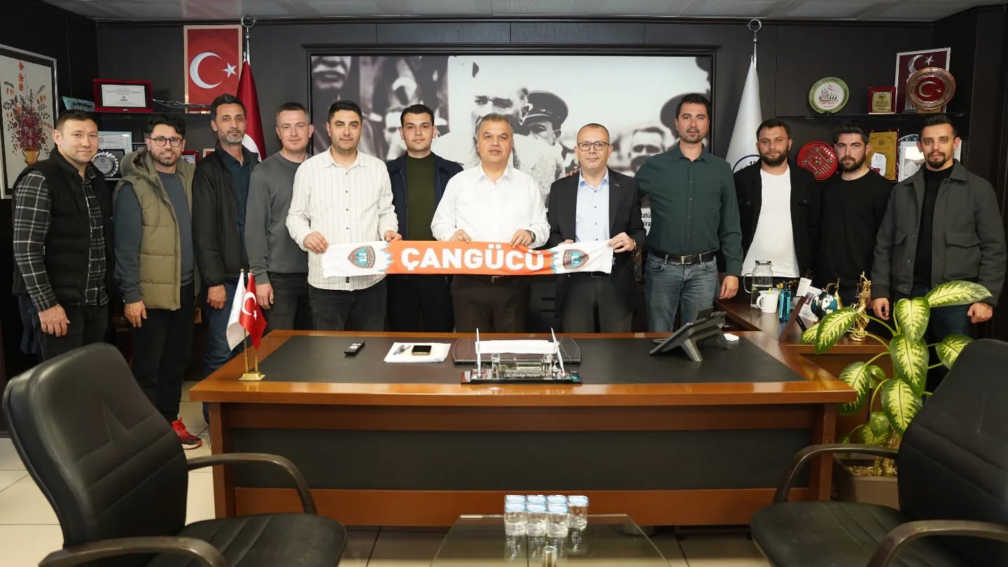 ÇANGÜCÜ SPOR KULÜBÜNDEN BELEDİYE BAŞKANINA ZİYARET