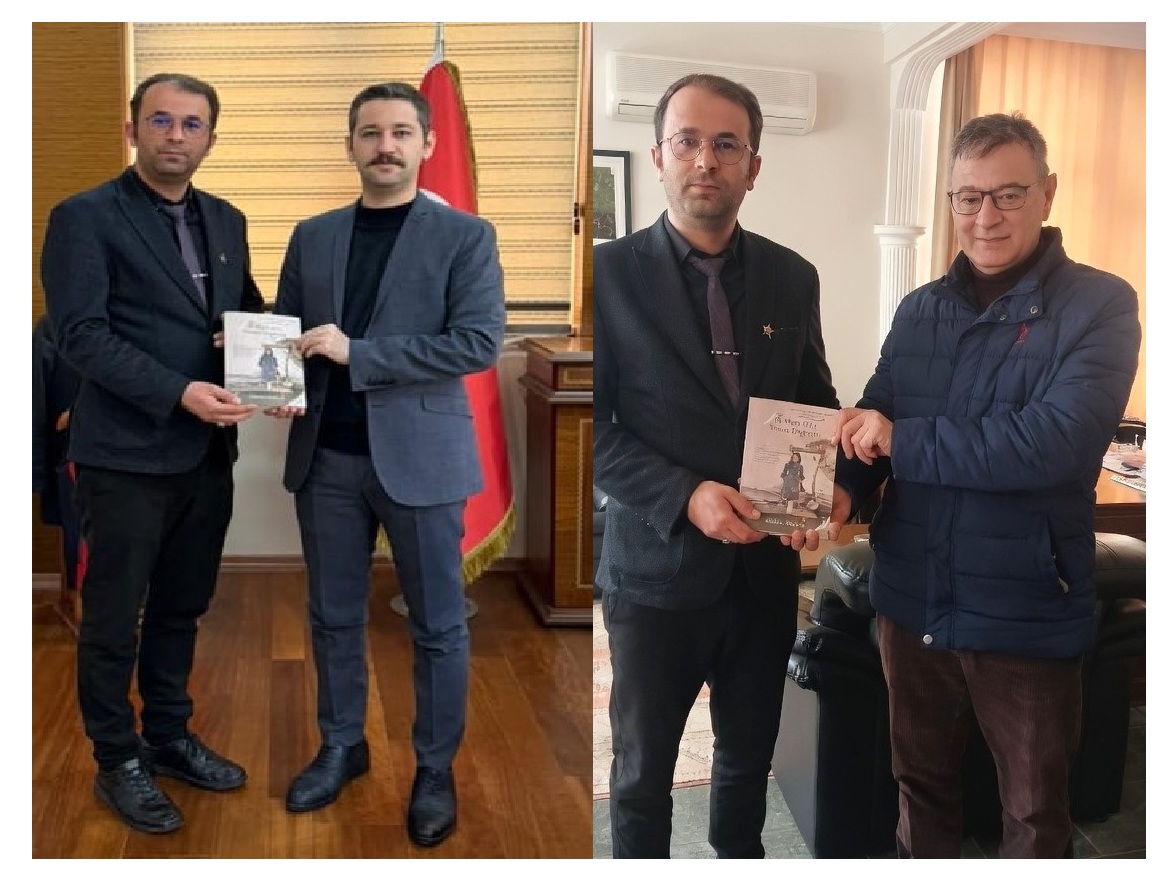 YAZAR SARIBIYIK’TAN KAYMAKAM VE BELEDİYE BAŞKANINA 18 MART 1953 YENİCE DEPREMİ KİTABI HEDİYESİ