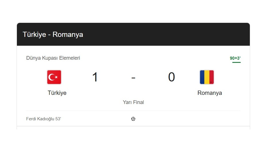 ROMANYA’YI TEK GOLLE GEÇTİK… DÜNYA KUPASI İÇİN GÖZLER SALI GÜNÜNE ÇEVRİLDİ