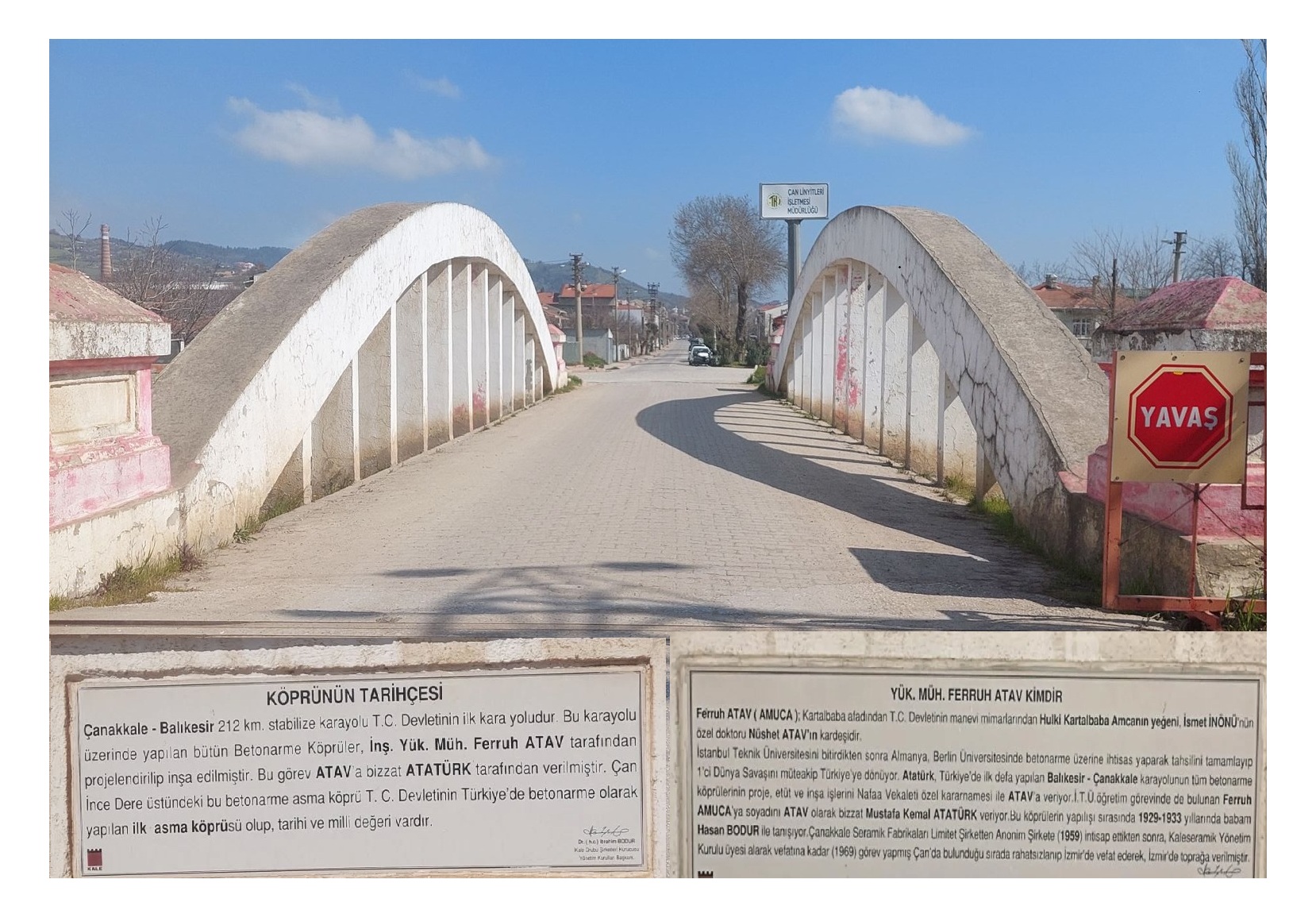 TÜRKİYE’NİN İLK BETONARME ASMA KÖPRÜSÜ “ATAV” ÇAN’DA