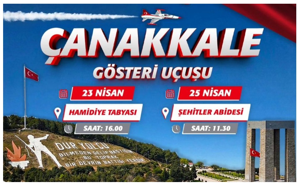TÜRK YILDIZLARI 23 NİSAN’DA ÇANAKKALE SEMALARINDA
