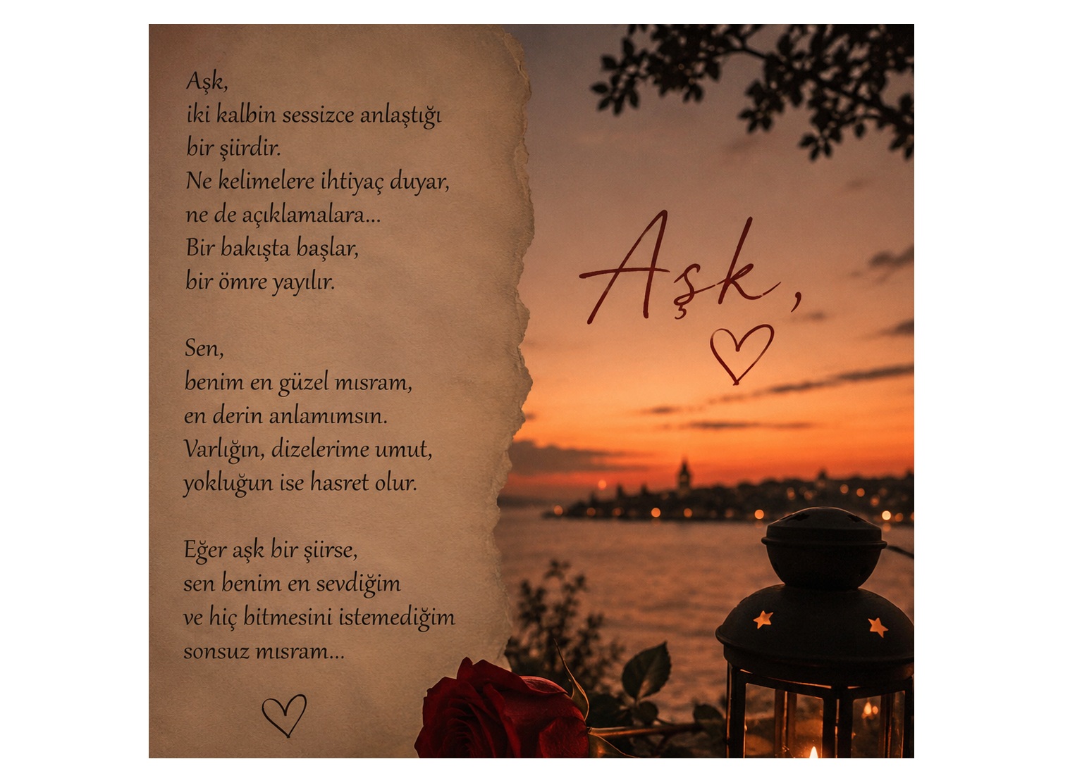 Aşk da Mavidir, Şiir de…