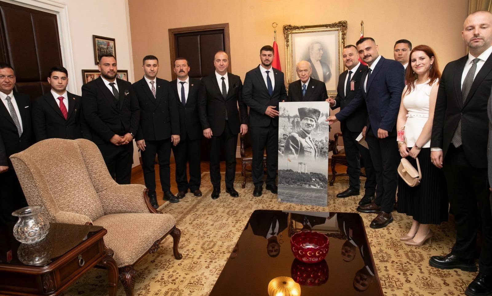 MHP ÇAN İLÇE TEŞKİLATINDAN GENEL BAŞKANA ZİYARET VE GRUP TOPLANTISINA KATILIM