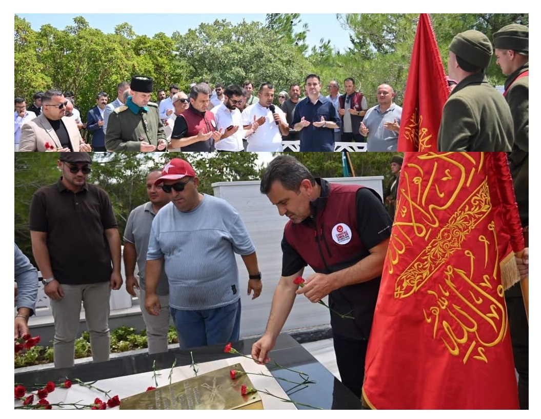ŞEHİT YARBAY HÜSEYİN AVNİ BEY KABRİ BAŞINDA DUALARLA ANILDI