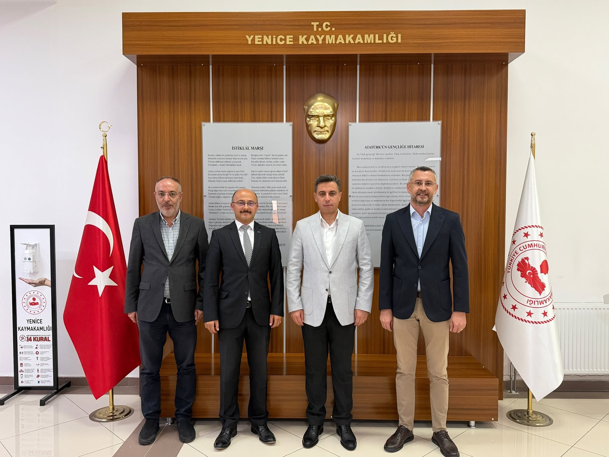 TKDK ÇANAKKALE İL KOORDİNATÖRÜNDEN YENİCE KAYMAKAMI ŞEREF GÜLYER’E ZİYARET